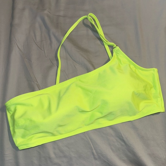 Neon green aerie bandeau bikini top - Picture 3 of 5